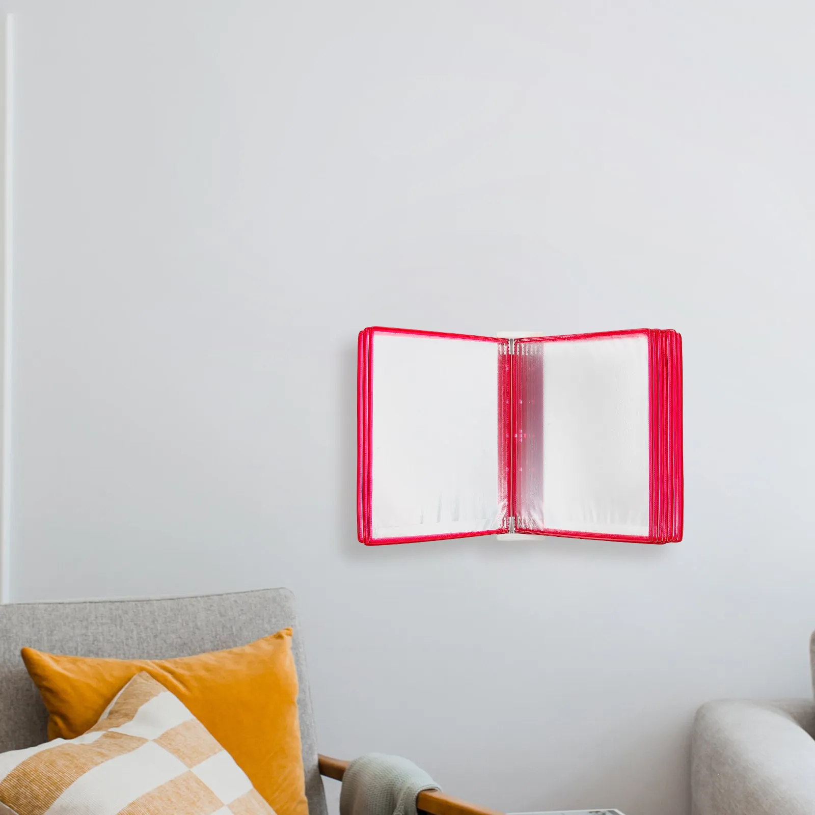 벽걸이형 A4 문서 정리함 10페이지 플립 랙 중요한 서류를 위한 세련된 미니멀리스트 사무실 파일 홀더 벽걸이형 보관함