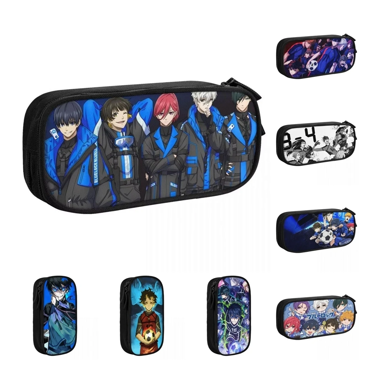 Anime Blue Lock Large Zippered Pencil Case