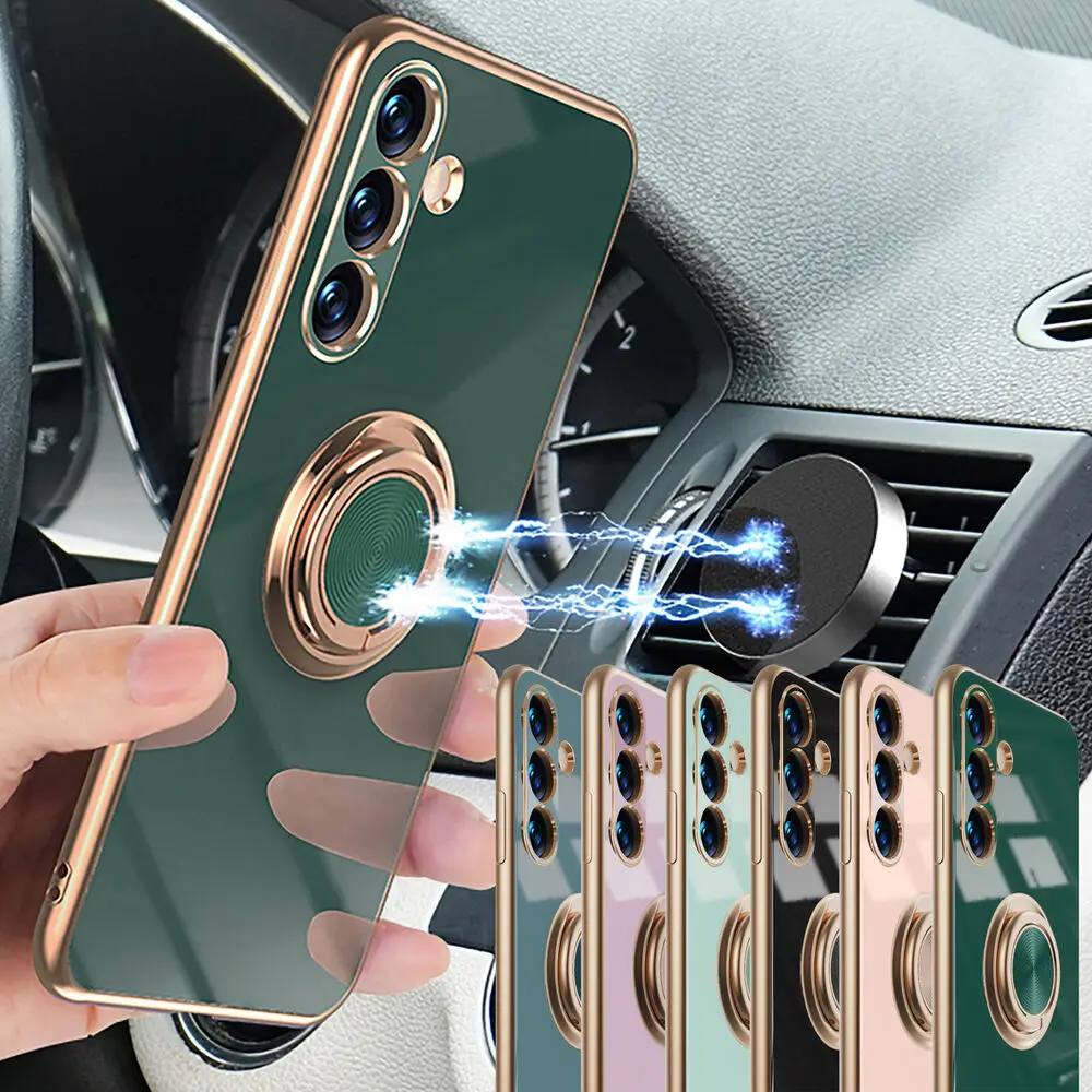 Elegant Plating Ring Holder Phone Case Cover  Coque