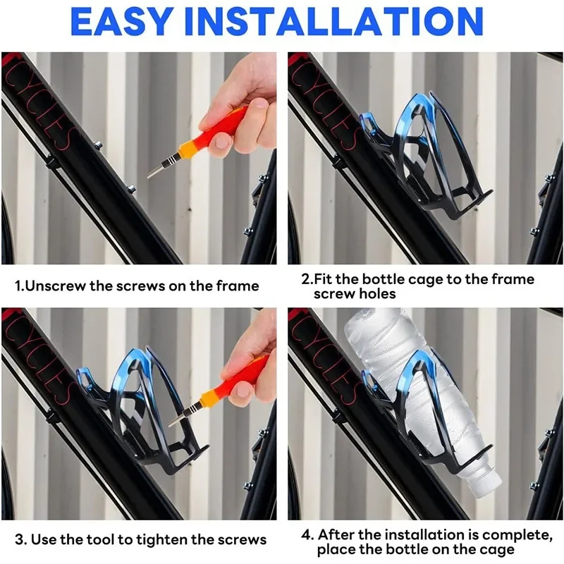 Bicycle Water Bottle Cage Colorful Gradient Cycling Bottle Holder Ultralight MTB Road Bike Water Bottle Bracket