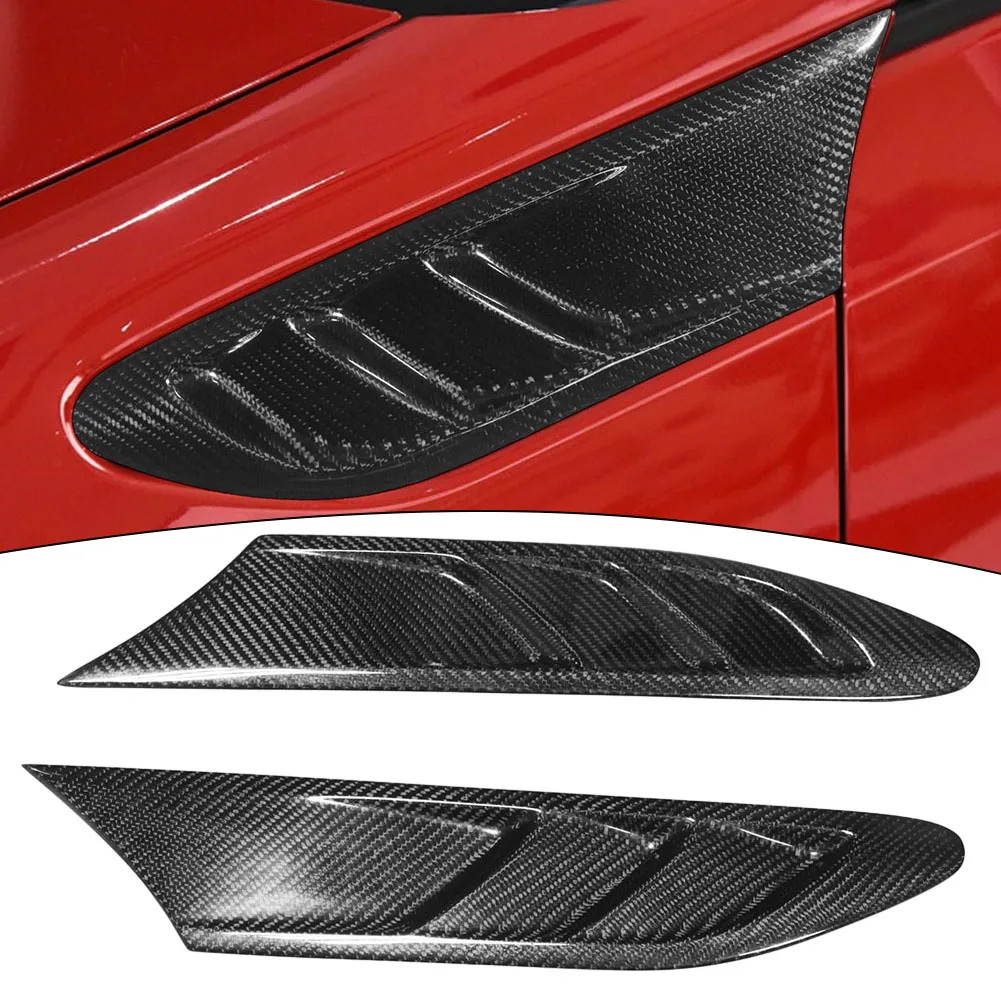 

2pcs New Carbon Fiber Side Fender Fin Vent Black Decorative Cover For Su Baru BRZ For Toyota GT86 For Scion FR-S 2012-2020