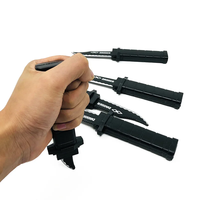 3Pcs/Lot Classic Magic Toy Plastic Retractable Knife Magic Props Children Adult Novelty Funny Knife Halloween Prank Toy