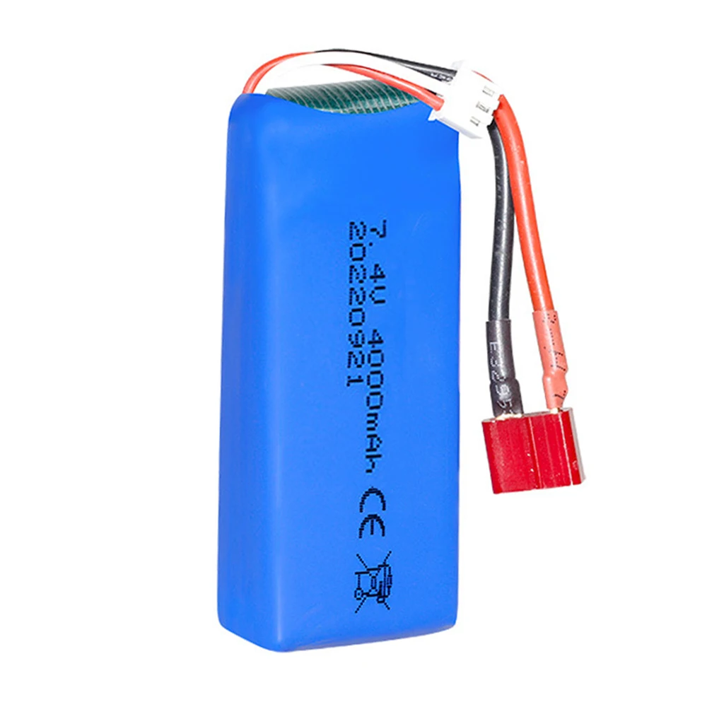 7.4V 4000mAh Lipo battery FOR Wltoys 144001 144010 124017 124019 12428 12423 7.4V Upgraded battery T PLUG for RC cars boat parts 5