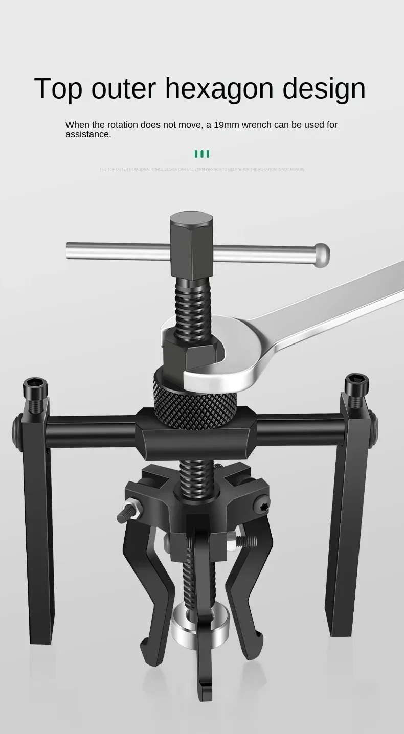 Motorrad-Innenlagerabzieher, Zahnrad-Dreiklauenabzieher, Auto-Reparaturwerkzeug-Set, Kraftsparendes Motorrad-Trennwerkzeug, Auto-Zubehör – Detail 4