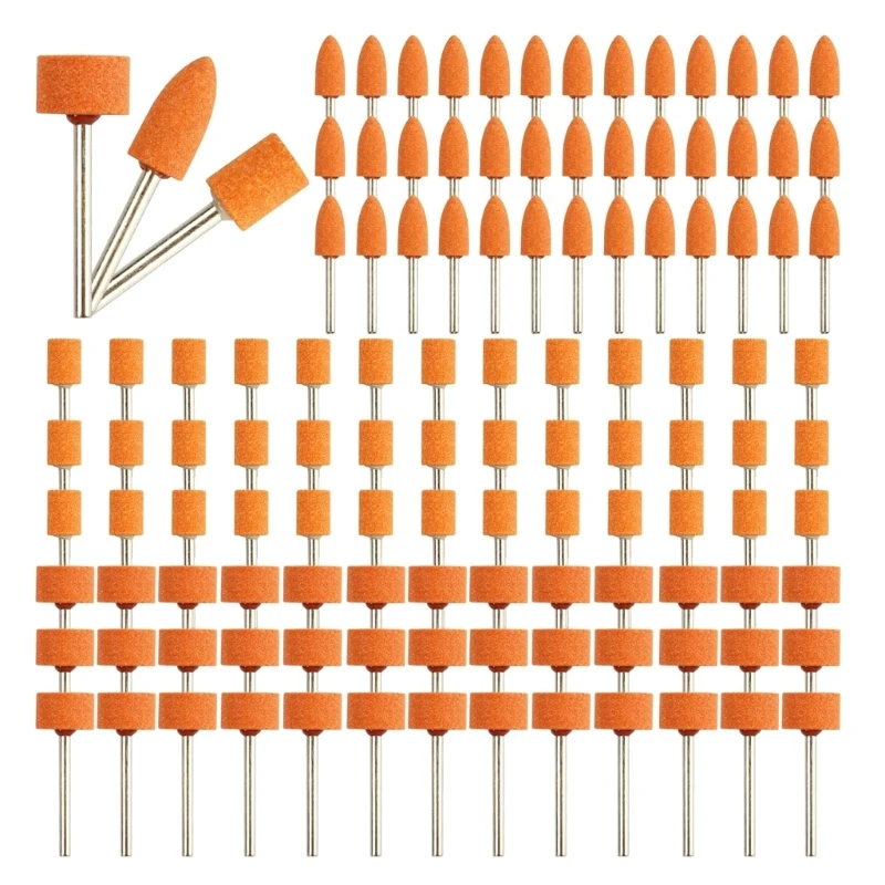 

120Pieces Sanding Bit for Rotary Tool Grinding Stone Sanding Drill Bit with 1/8" Shank Aluminium Oxide Stone Ceramic