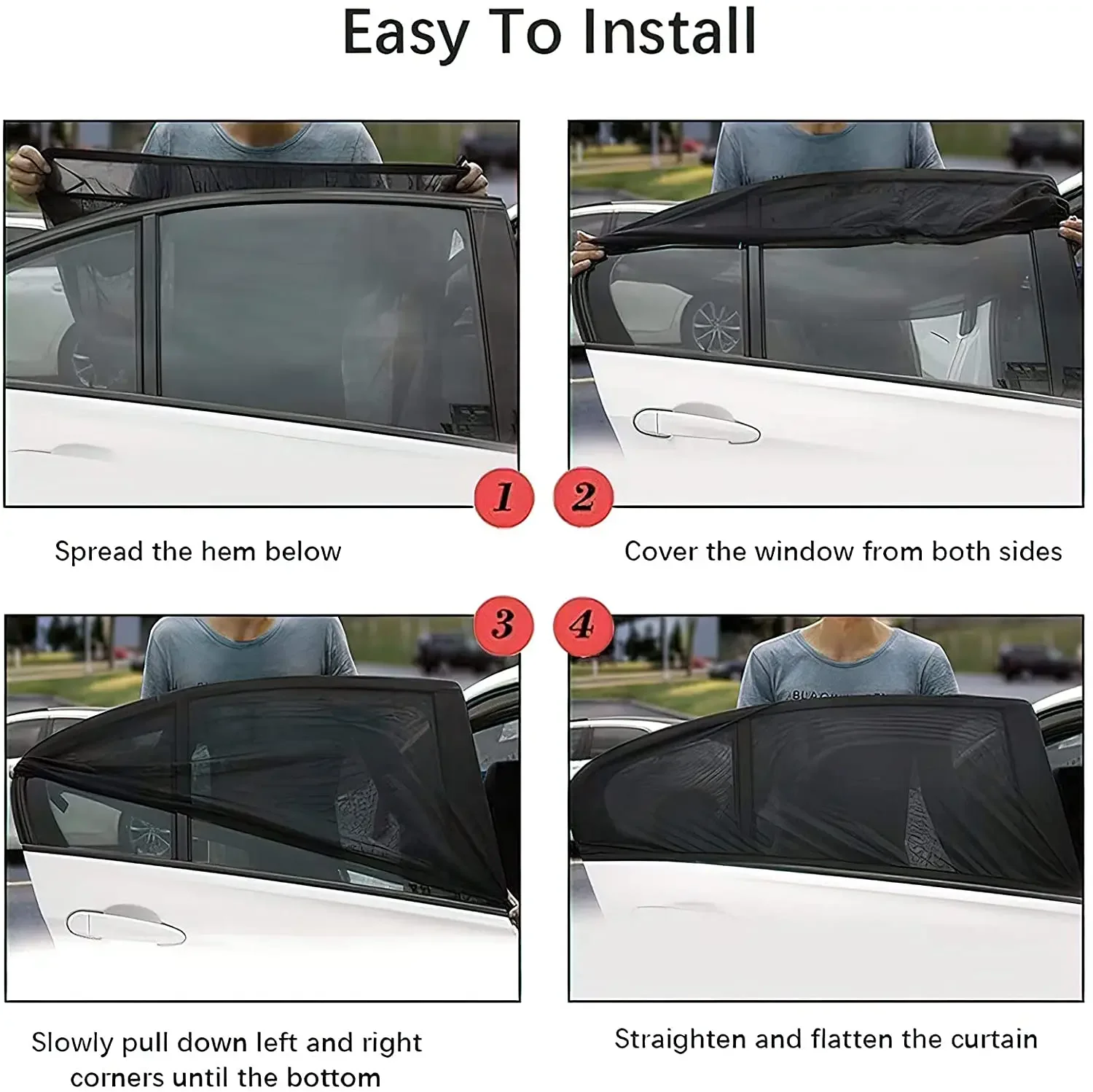 Car Side Window Sun Shade Universal Car Side Window Shade Curtain Front Rear window Cover UV Protection Sunshade Visor Shield