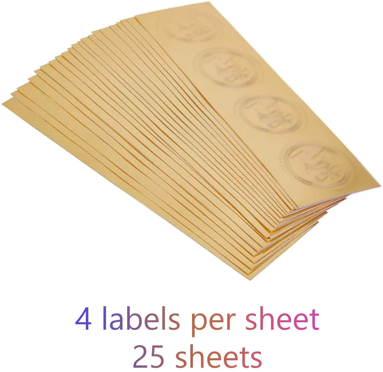 CHGCRAFT Lot De 100 Autocollants Ronds En Feuille D'or Gaufrée Avec Bord Dentelé Pour Certificats De Remise De Diplôme, Diplôme, Médaille De Récompense