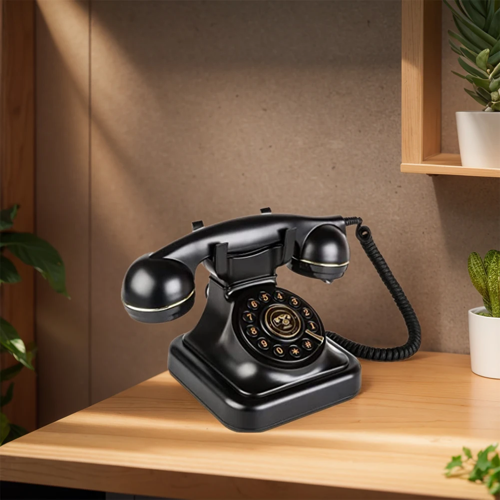 Description Picture 6 of itemVintage Landline Telephone Antique Corded Desk Dial Phone for Wedding Party Birthday Antique Retro Home Decoration Dropshipping