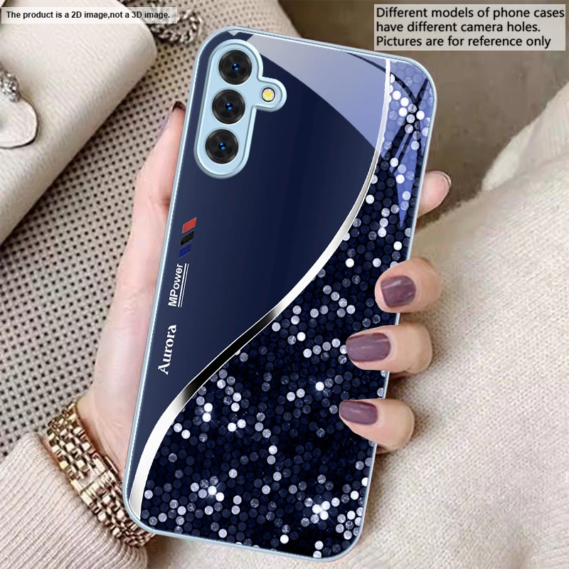 Sleek Silver Metal Curve Glass Phone Case