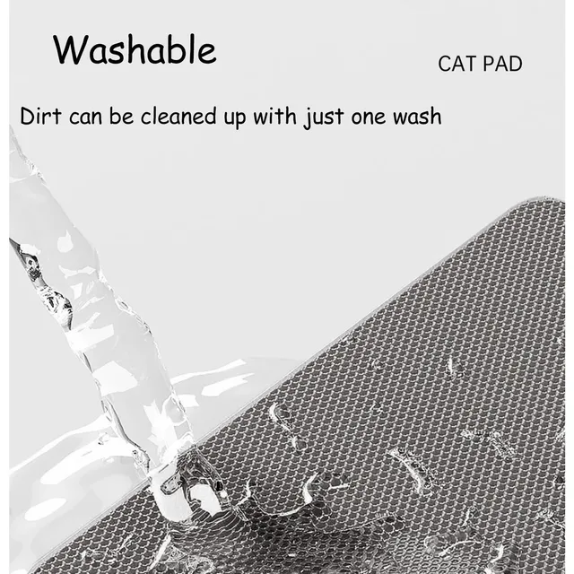 Washable extra-large EVA double-layer filtering anti-tracking cat litter box splash-proof mat for controlling litter carry-out 4