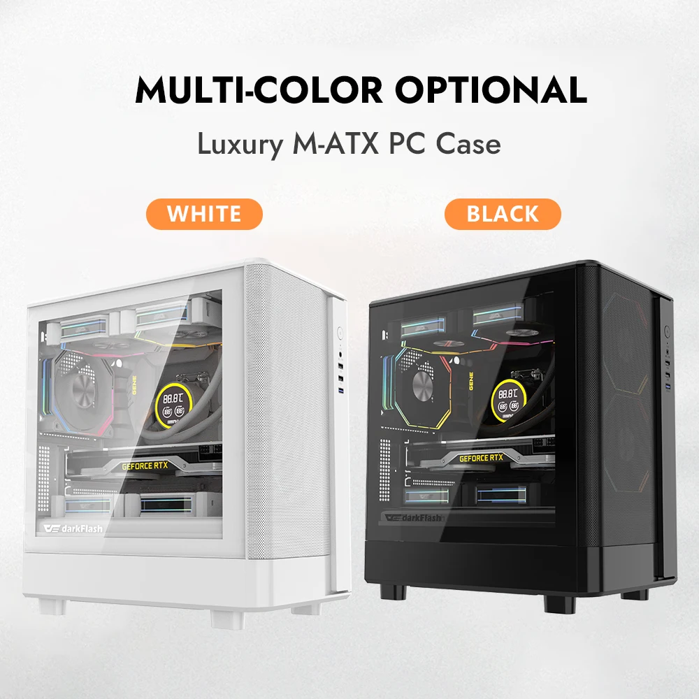 PC Case PC Chassis Computer Chassis Frame Mini ITX Desktop Case Darkflash DB330M MESH PC Computer Case Gabinete Gamer USB 3.0 Support 240 Water Cooling Mini Matx ITX Diy Gaming Computer Case