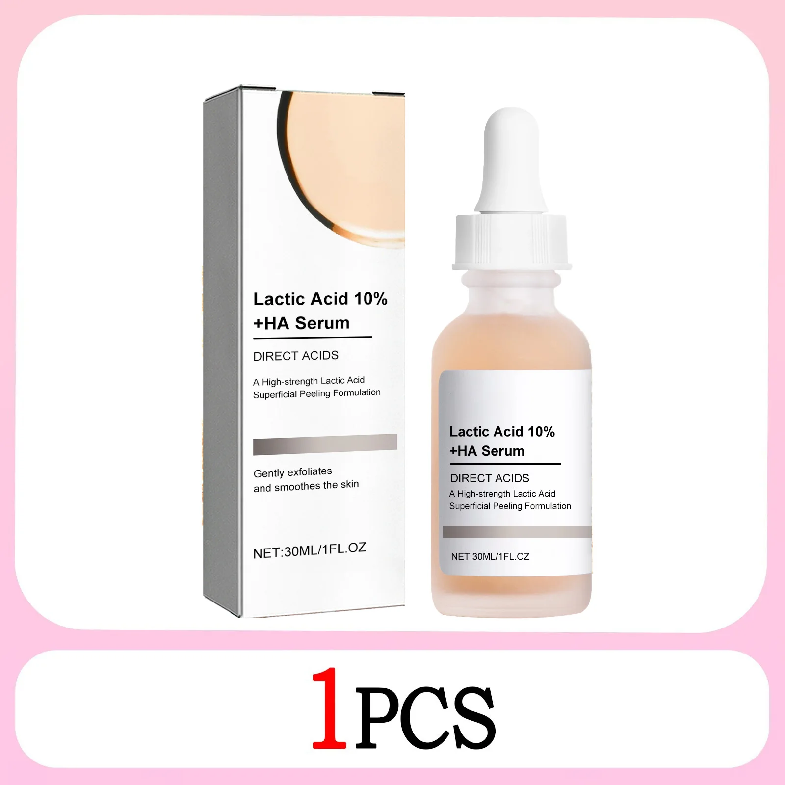 סרום להקטנת נקבוביות עם חומצה לקטית, הסרת נקבוביות גדולות מהירה, מתיחת העור, חידוש והזנה לעור הפנים