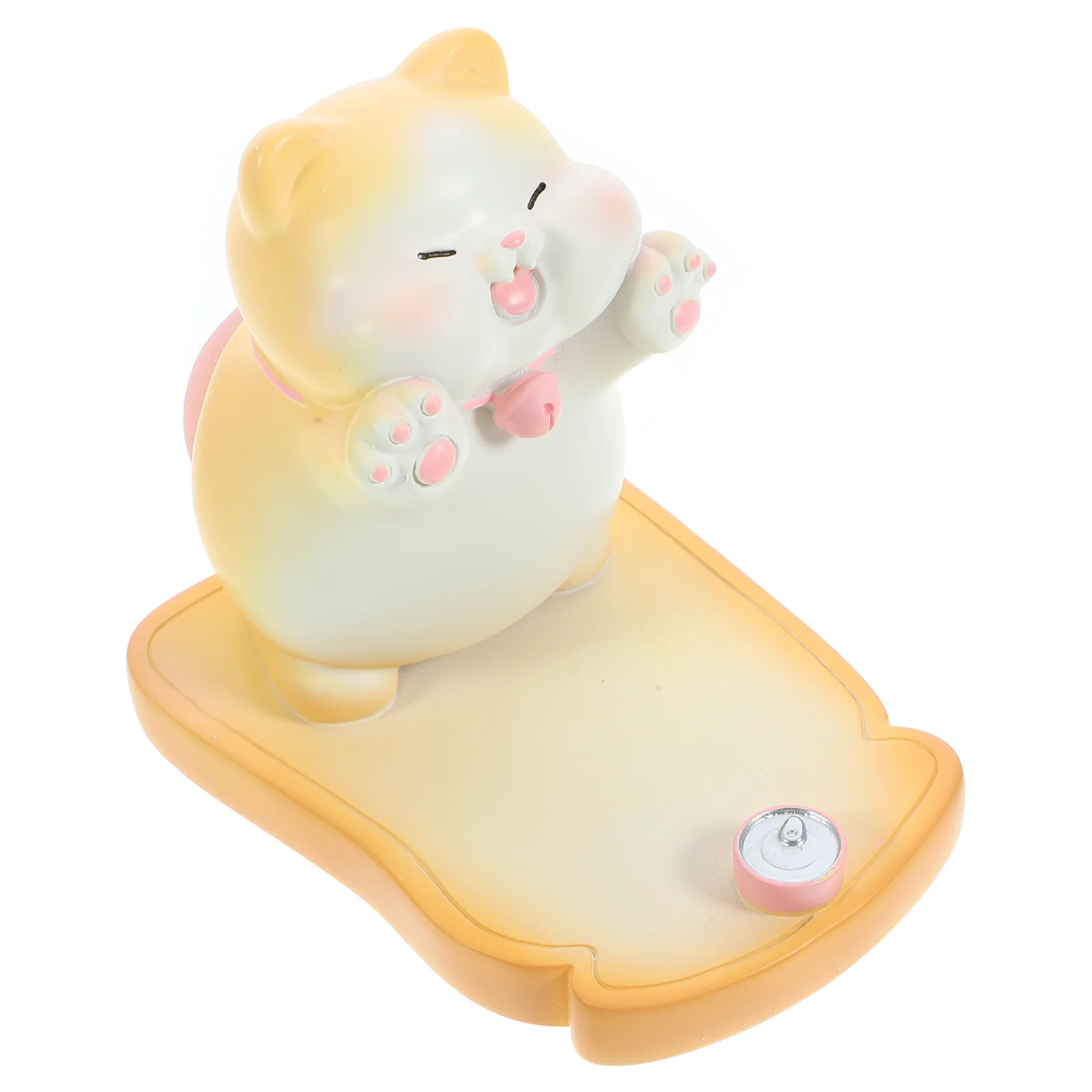 

Cat Cell Phone Holder Cellphone Stand for Desk Mobile Cartoon Tabletop Mount Resin Office Decor