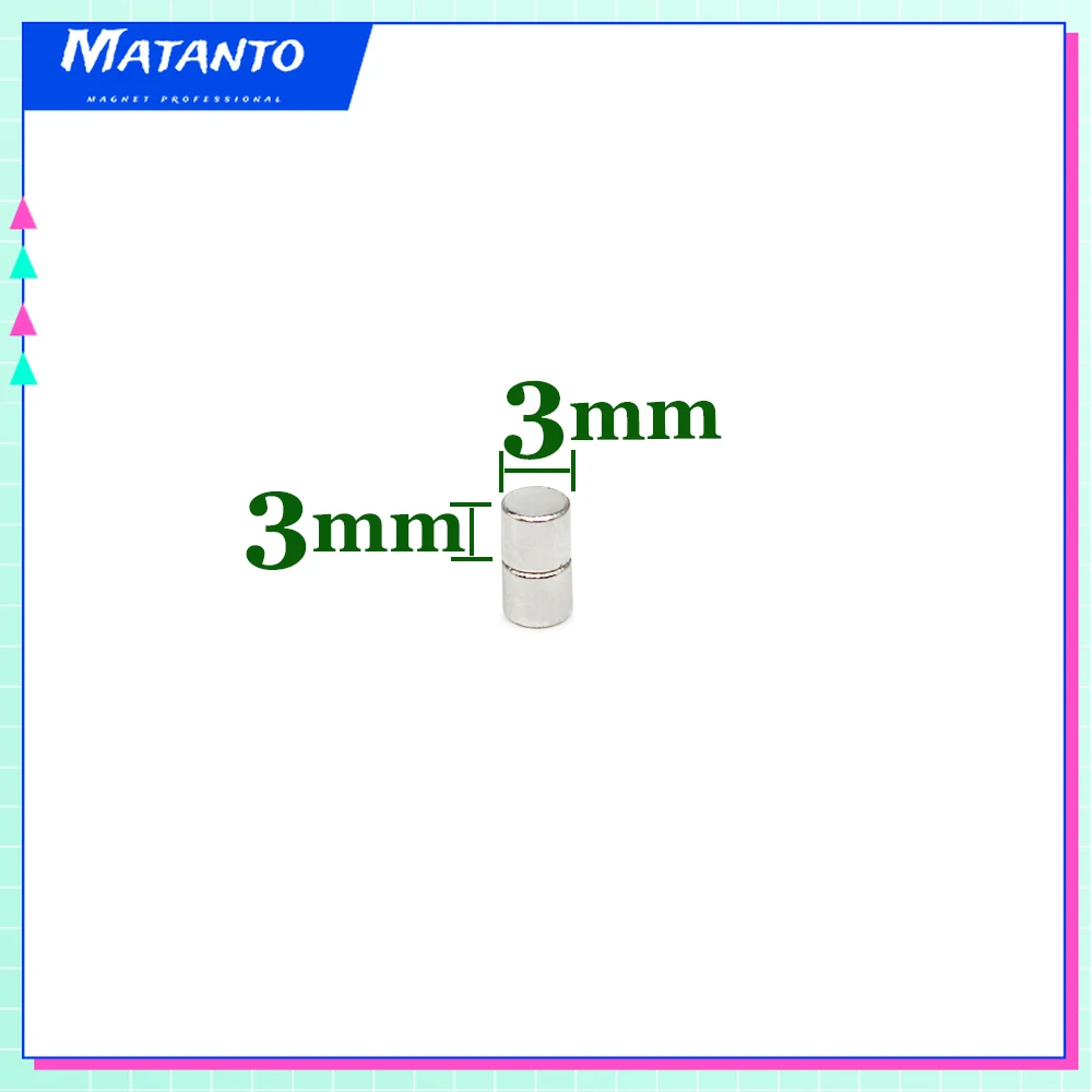 50/100/200/500/1000/2000PCS 3×3 Mini Small Disc Search Magnet Magnets 3x3mm Round Neodymium Permanent Strong Magnets 3*3 mm