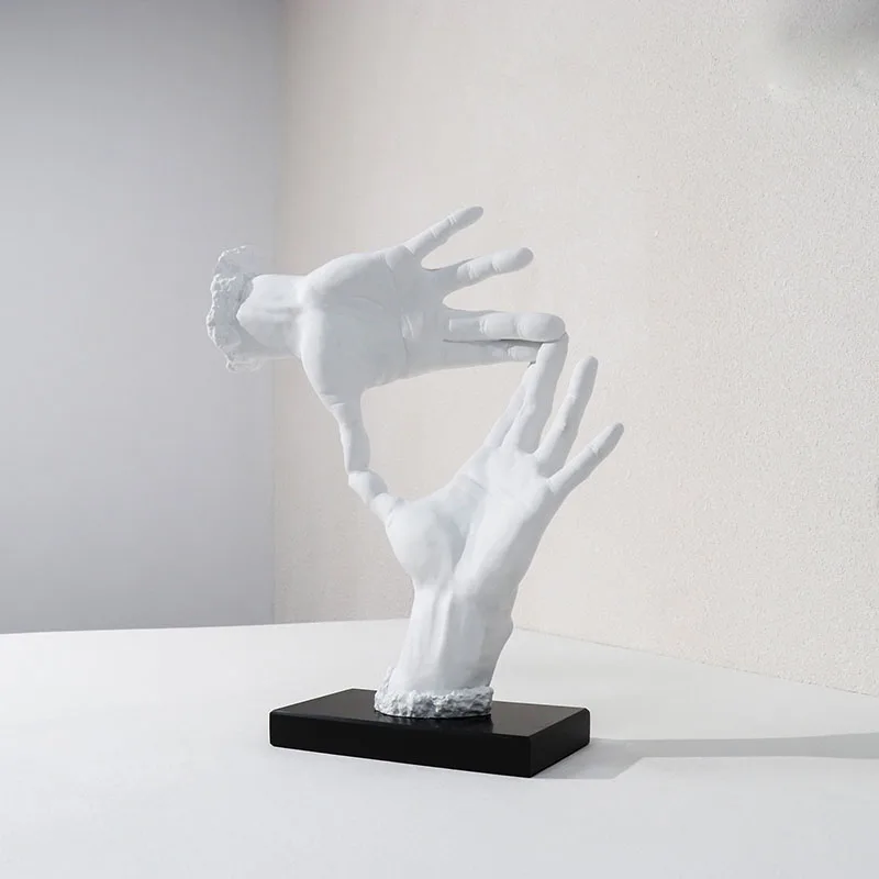 

Modern simple white abstract handmade sculpture decoration model room sales office handmade desktop decoration decoration
