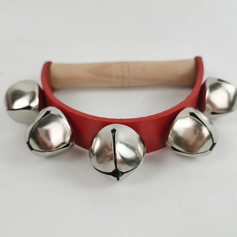 3 Pcs Half Round Handbell Wooden Metal Party Music Toys Lightweight Kids Tambourine Colorful Cheering Props Birthday Festivals