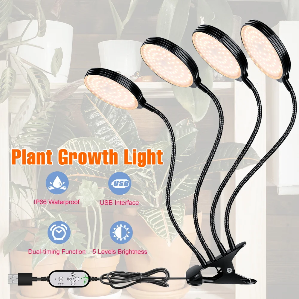 Led Grow Light Usb Full Spectrum Greenhouse Plant Grow Light Phyto Lamp Bulb Hydroponics Indoor Grow Tent Per Piantine Fiori