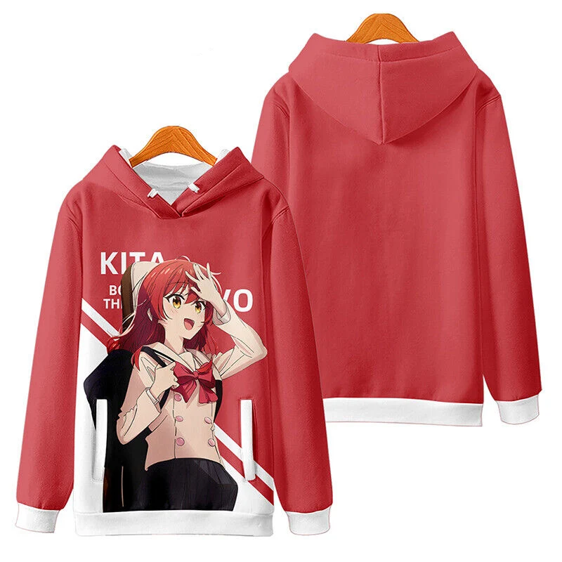 Bocchi The Rock Hoodies Hitori Nijika 3D Print Women Man Streetwear Oversized Pullovers Y2k Hoodie Sweatshirts Woman Clothing
