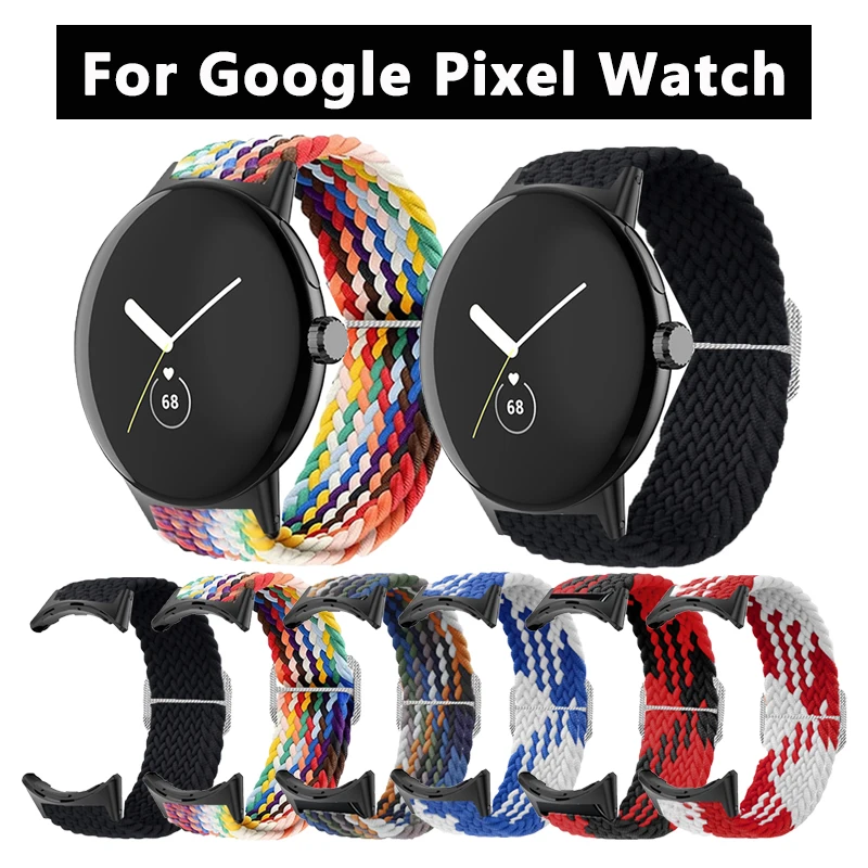 

Регулируемый плетеный ремешок для Google Pixel Watch, сменный плетеный эластичный нейлоновый ремешок, умный Браслет для pixel watch