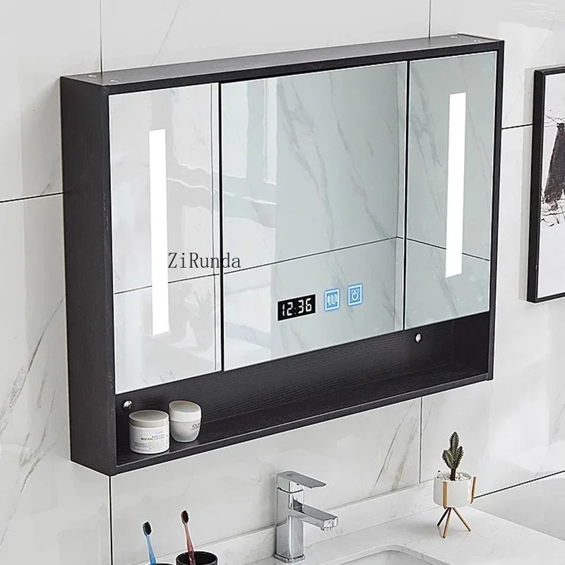 Nordic Style Smart Bathroom Cabinets Modern Storage Shelves Vanity Bathroom Mirror Cabinet Simple Home Furniture Шкафы FYBC
