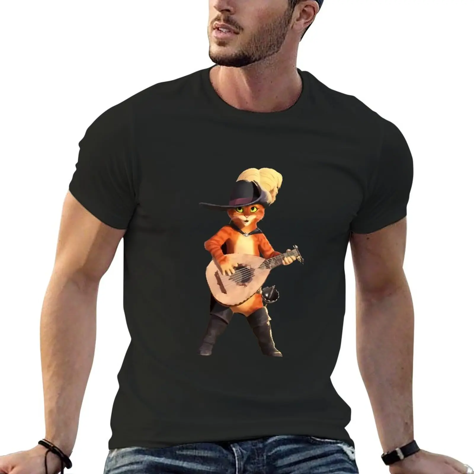 

New puss in boots T-Shirt plain t-shirt new edition t shirt mens workout shirts