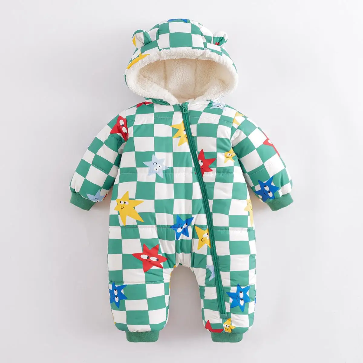 

MARC&JANIE Baby Boys Girls Winter Baby Fleece Jumpsuit Outing Suit 221085