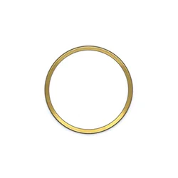 Premium Car Steering Wheel Decoration Ring Trim Cover Sticker (Round Gold)