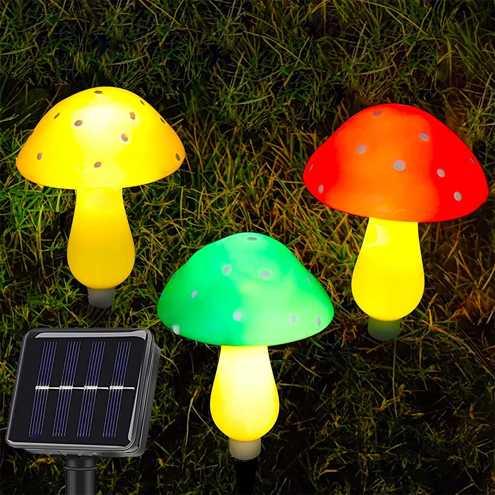 Outdoor LED Solar Garden Lights Waterproof Mushroom Shape Decorative Lamp For Garden Yard Lawn Path Patio Outdoor Lighting solar sensor wall light Solar Lamps