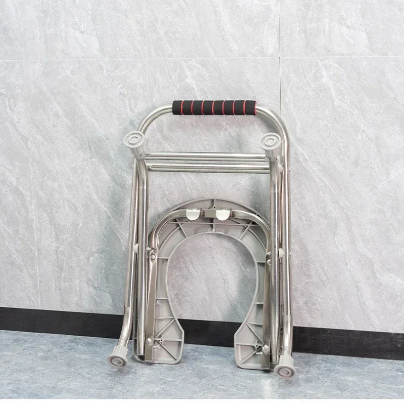 Versatile Folding Toilet Chair for Seniors -Easy-Transport Commode, Adjustable Bedside Facility, Maternity-Friendly and Portable 3