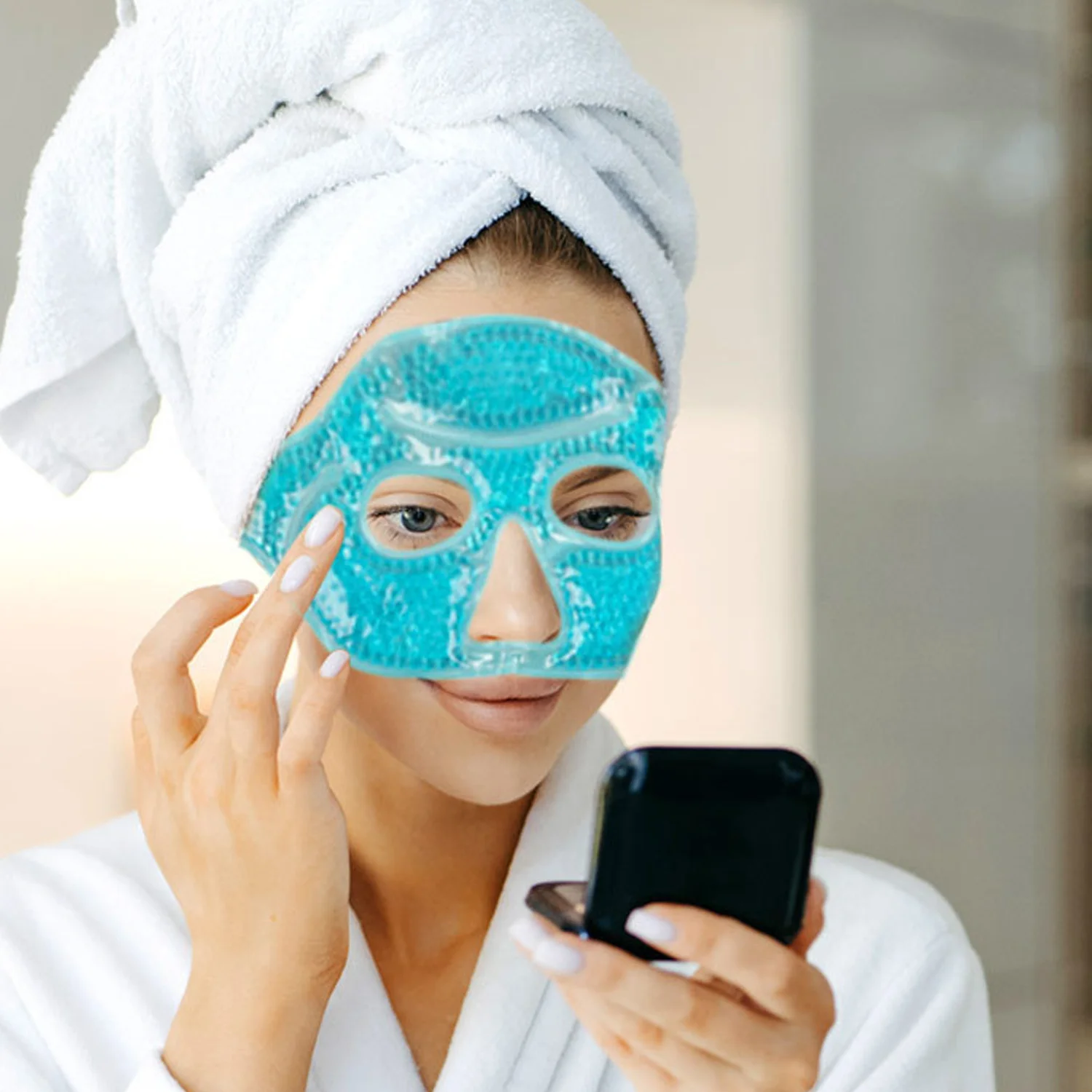 Visible Reusable Cooling Eye Mask with Gel Beads Cold Eye Compress for Puffy Eyes Stress Relief Dry Eyes SPA Skin Care Tools