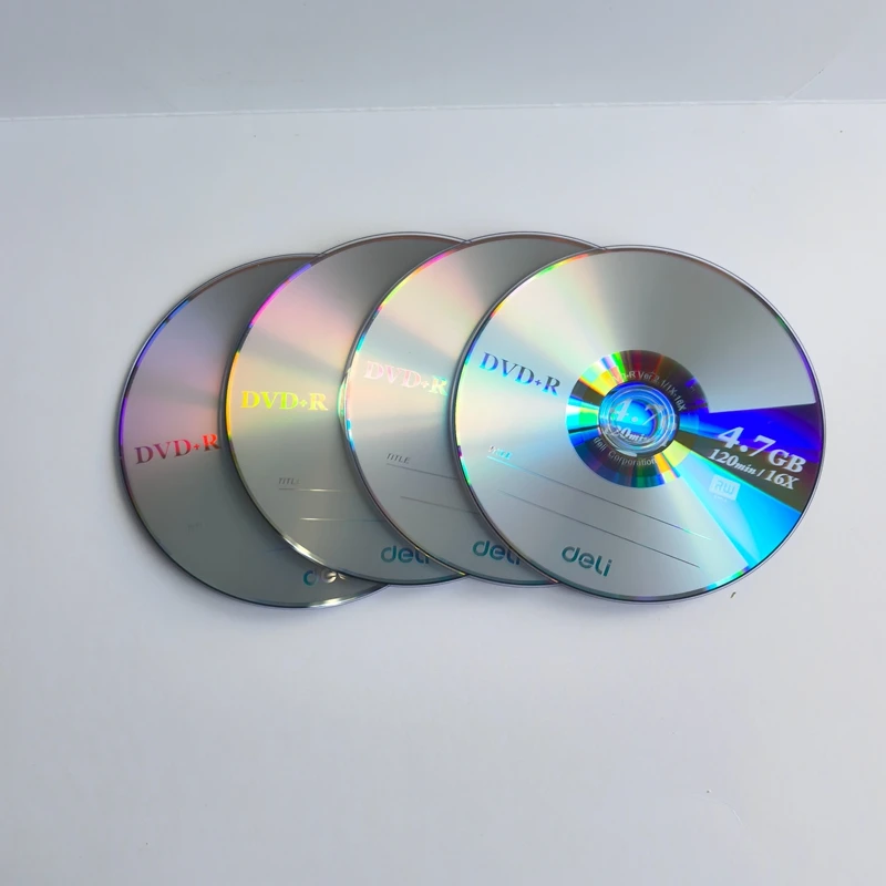 4 pièces/lot Deli 83150 DVD + R disque vierge DVD enregistrable puce unique enregistrable numérique polyvalent 4.7GB/120min/16x DVD + disque R