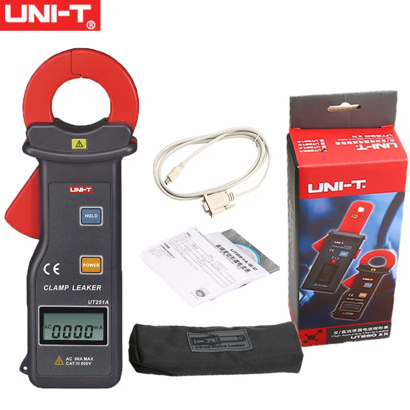 UNI-T UT258A 2AC/DC Leakage Current Clamp Meter 10000-count 7mm
