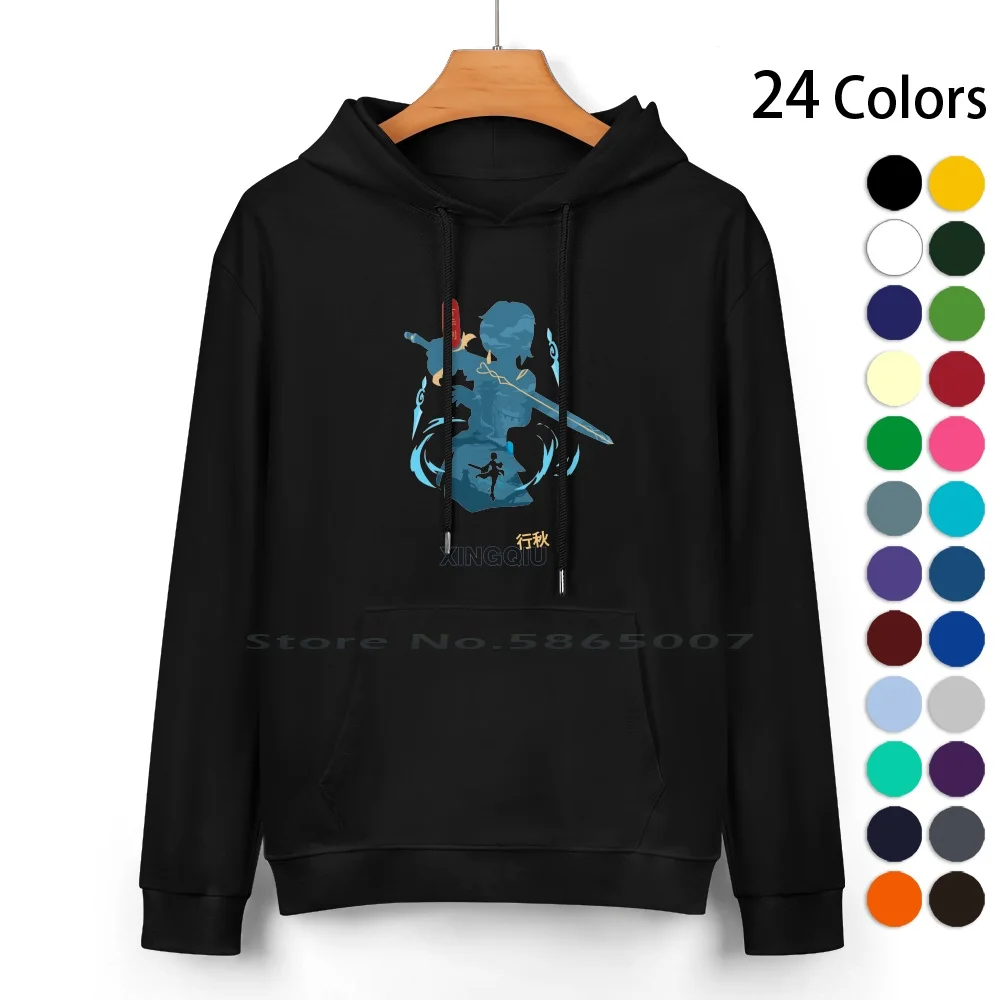 

Genshin Impact Xingqiu Pure Cotton Hoodie Sweater 24 Colors Anime Game Genshin Impact Xingqiu 100% Cotton Hooded Sweatshirt For