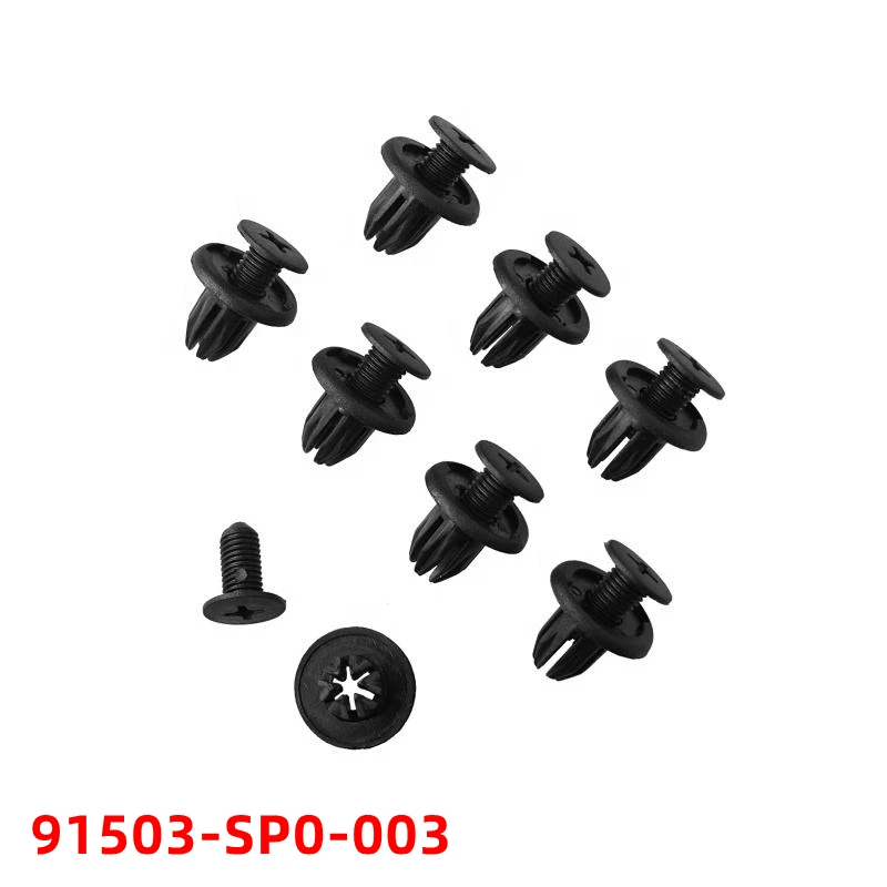 

100Pcs Auto Plastic Rivet Fastener Clips Car Door Panel Clips Auto Fastener 91503-SP0-003 C29
