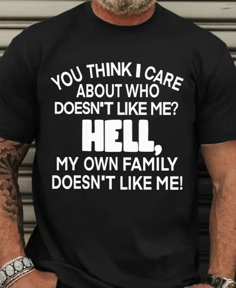 Plus Size Herren Freizeit-T-Shirt mit Slogan und Buchstaben-Print