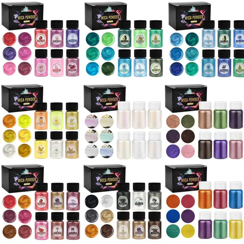 Epoxy Resin Dye Pigments Set Mica Powder Pearl Colorants
