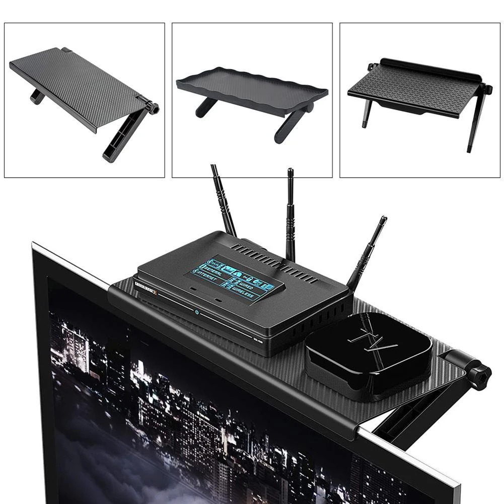 TV Screen Top Shelf Monitor Shelf Computer TV Top Storage Bracket Hold Mobile Phones TVs Computers and Small Objects