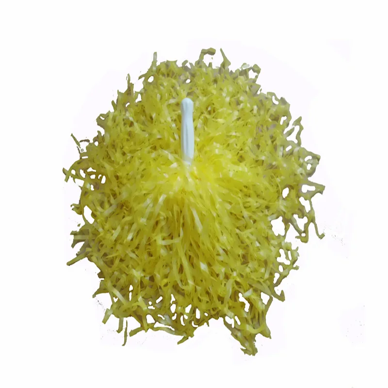 Plastic PE Cheerleader Pompoms, Cheer Game Match Party Supplies Factory, Color and Handle, 80g, 10Pcs