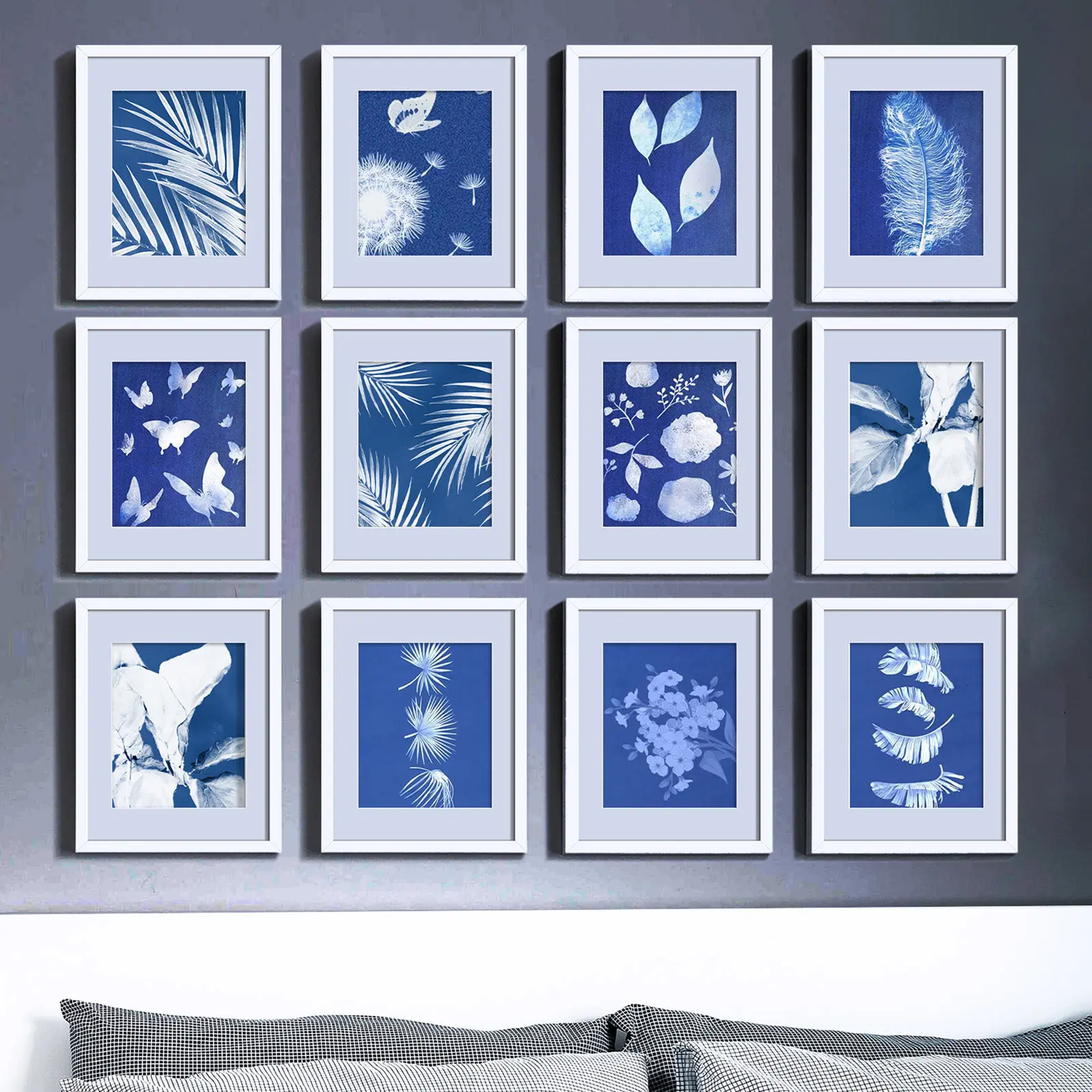 1세트 사이아노타입 종이 썬 프린트 키트 DIY 아트 프로젝트 섬유 기반 UV 감광 공예 시트 드로잉, 프린트메이킹, 수제 선물용