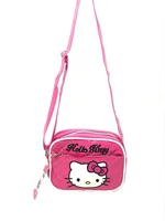 Pupils cute hello kitty PU shiny shoulder bag girl 3-10 years old cartoon children messenger bag 1