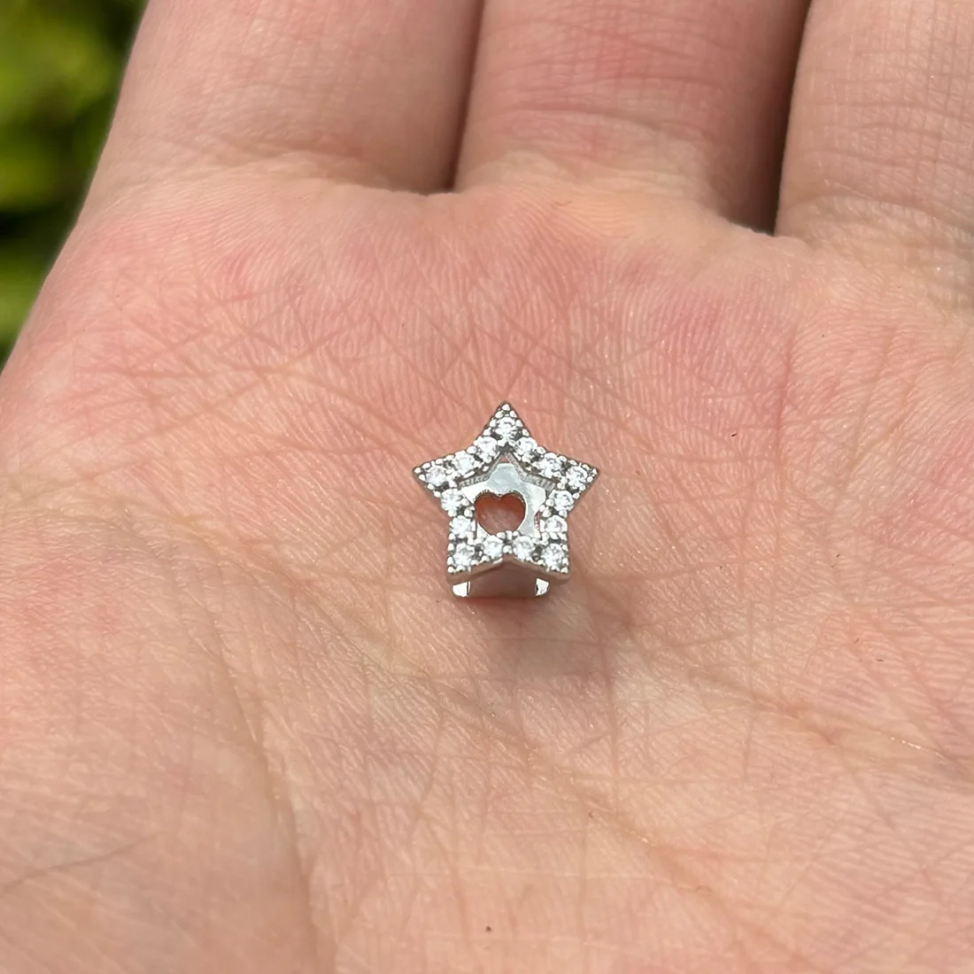 싱글 3D 속이 빈 오각별 치아 장식, 반짝이는 풀 라인스톤 펜타그램 코스프레 치아 장신구 액세서리