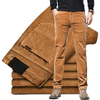 4 Colors Corduroy Casual Pants Men's 93 % Cotton Stretch Business Fashion Trousers Autumn Straight Classic Brand Male Pants