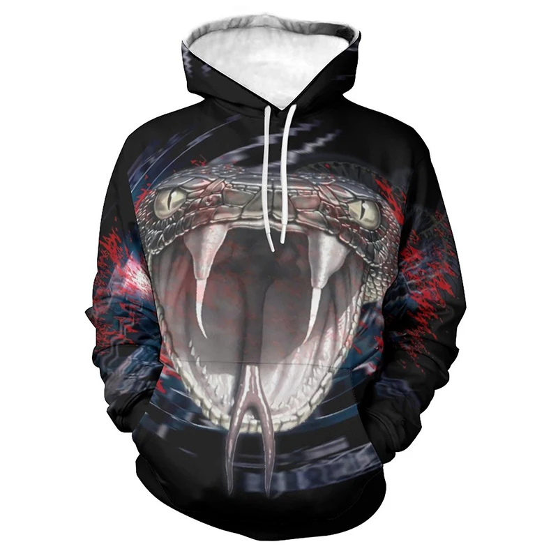 

Toxic Snake Cobra Graphic Hoodie for Men Tops 3D Print New in Hoodies Sweatshirts Womens Clothing Harajuku Fashion y2k Pullover