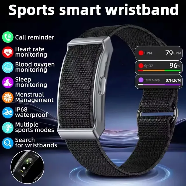 New GPS Trajectory AI Health Bracelet Heart Rate Blood Pressure HRV Monitor Call Reminder Smart Watch Sport Band Fitness Tracker