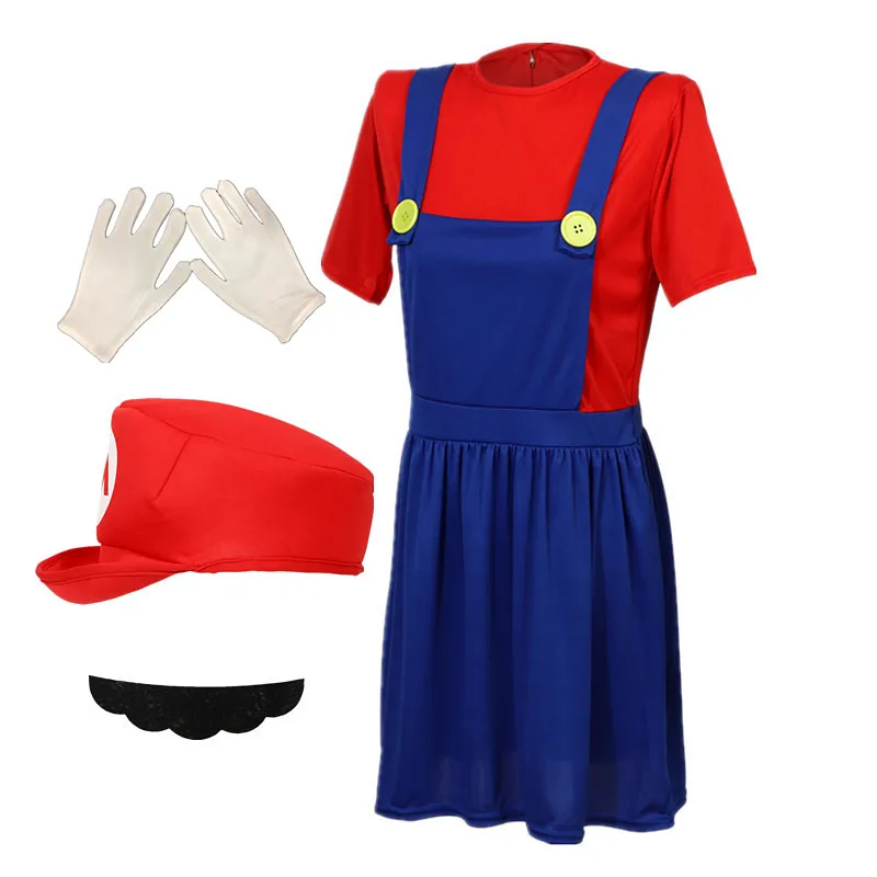 Ladies' Anime Game Dress Adult Fun Holiday Costume Halloween Hat Beard Gloves Clown Party Performance halloween costume,anime bodysuit costume