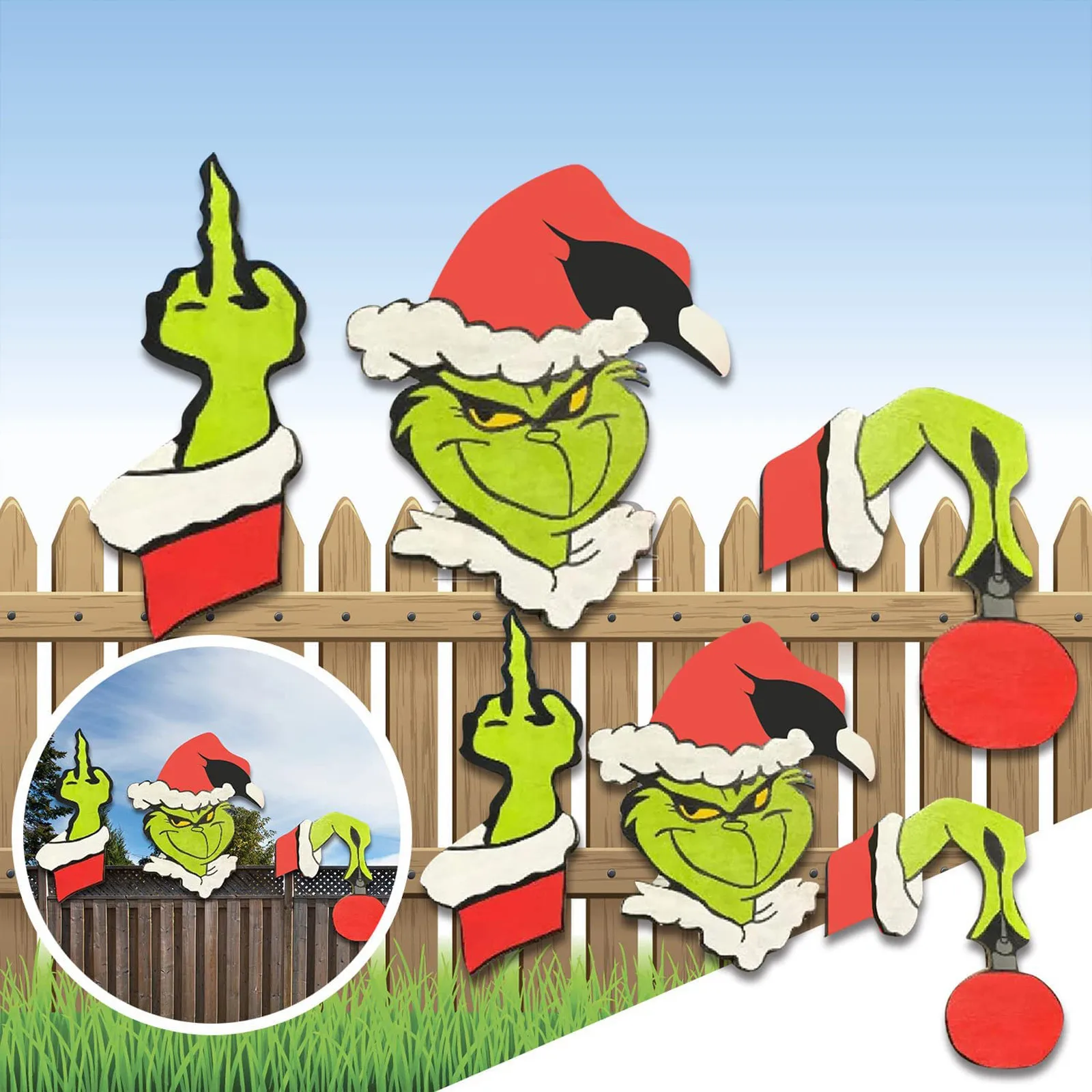 Grinch Noël Décorations Monster Green Fur Tree Grinch Acrylique Christmas Pendentif, Décor De Vacances Du 1,29 € | DHgate