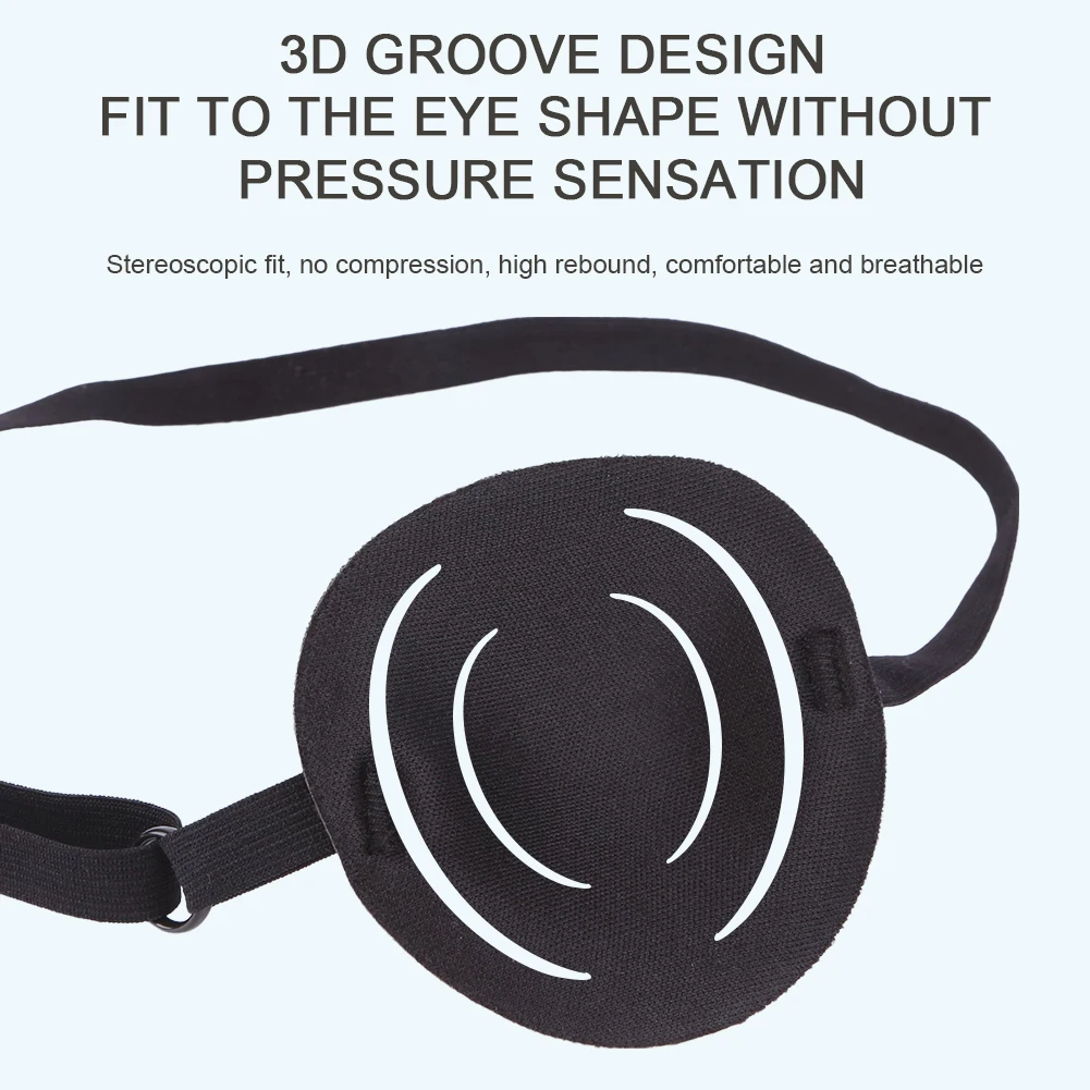 Single Eye Patch Adjustable Amblyopia Lazy Eye Patches Breathable Soft Medical Eye Patches for Left/Right Eyes 3