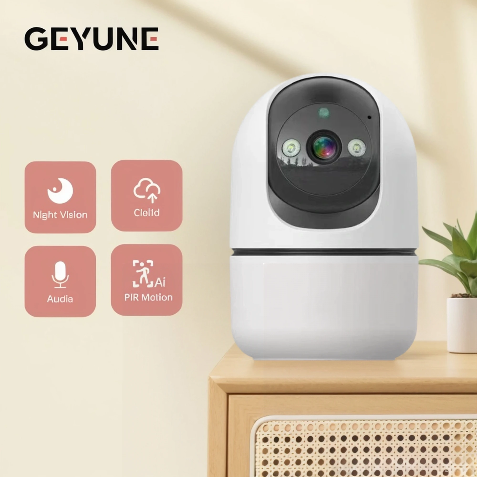 Caméra de surveillance wifi ip tuya avec suivi et vision nocturne_voghion.com