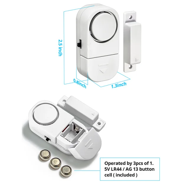 KERUI Door Window Sensor with Battery Independent Opening Magnetic Door Sensor 90db Wireless Security Alarm for House Home 3