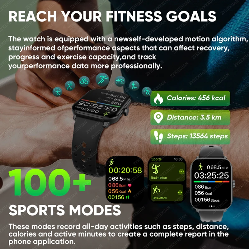 2026 New Watch 5 Sports Smart Watch Men Women AMOLED Screen Fitness Tracker Heart Rate ECG GPS Track IP68 Waterproof Smartwatch 3